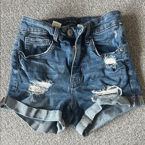 Aeropostale super high rise Distressed Blue Jean Shorts